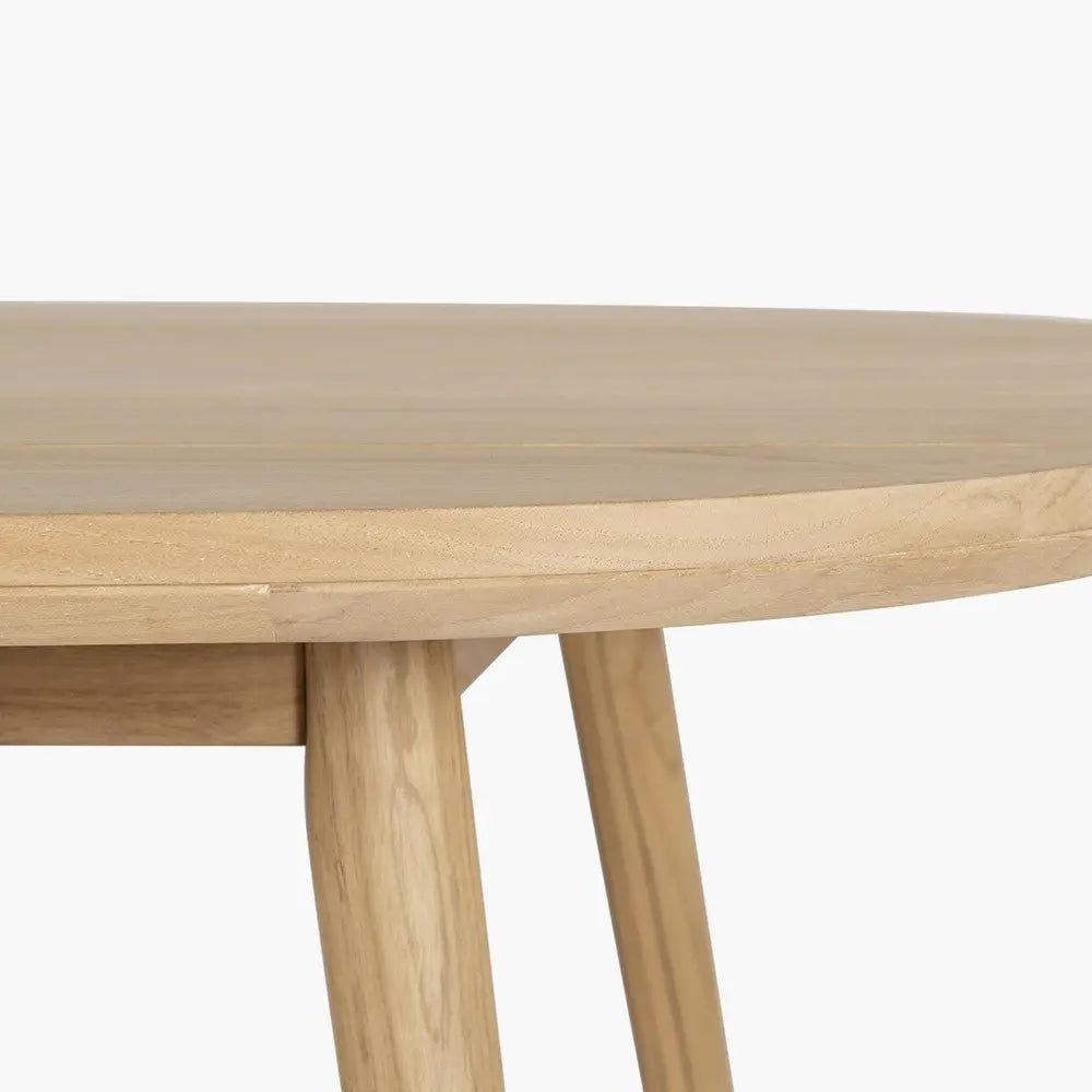 Salita Outdoor 6 Seater Dining Set in Natural Wood & Oatmeal - Pacific Lifestyle Outdoor Dining Sets