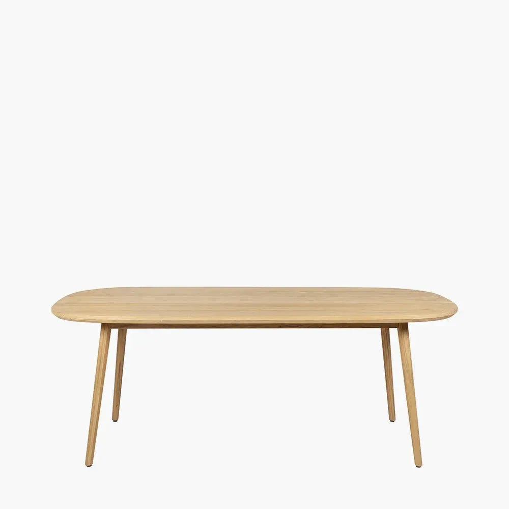 Salita Outdoor 6 Seater Dining Set in Natural Wood & Oatmeal - Pacific Lifestyle Outdoor Dining Sets