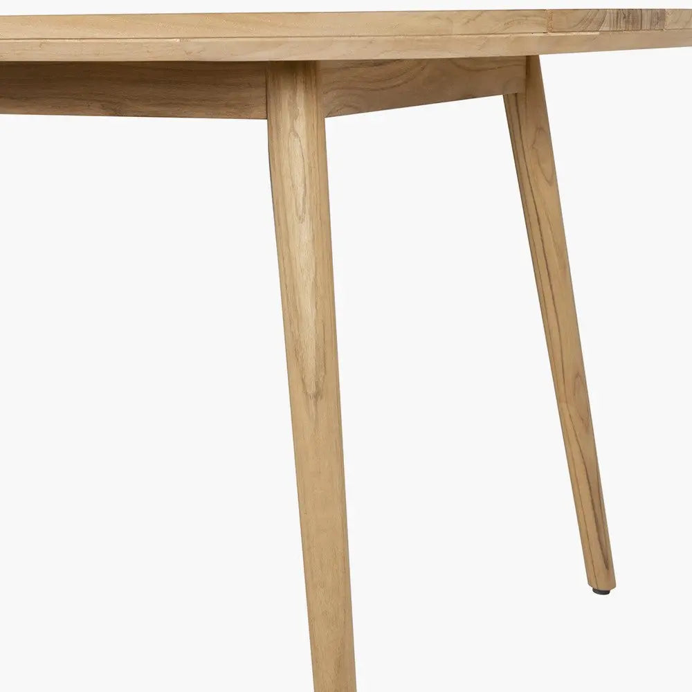 Salita Outdoor 6 Seater Dining Set in Natural Wood & Oatmeal - Pacific Lifestyle Outdoor Dining Sets