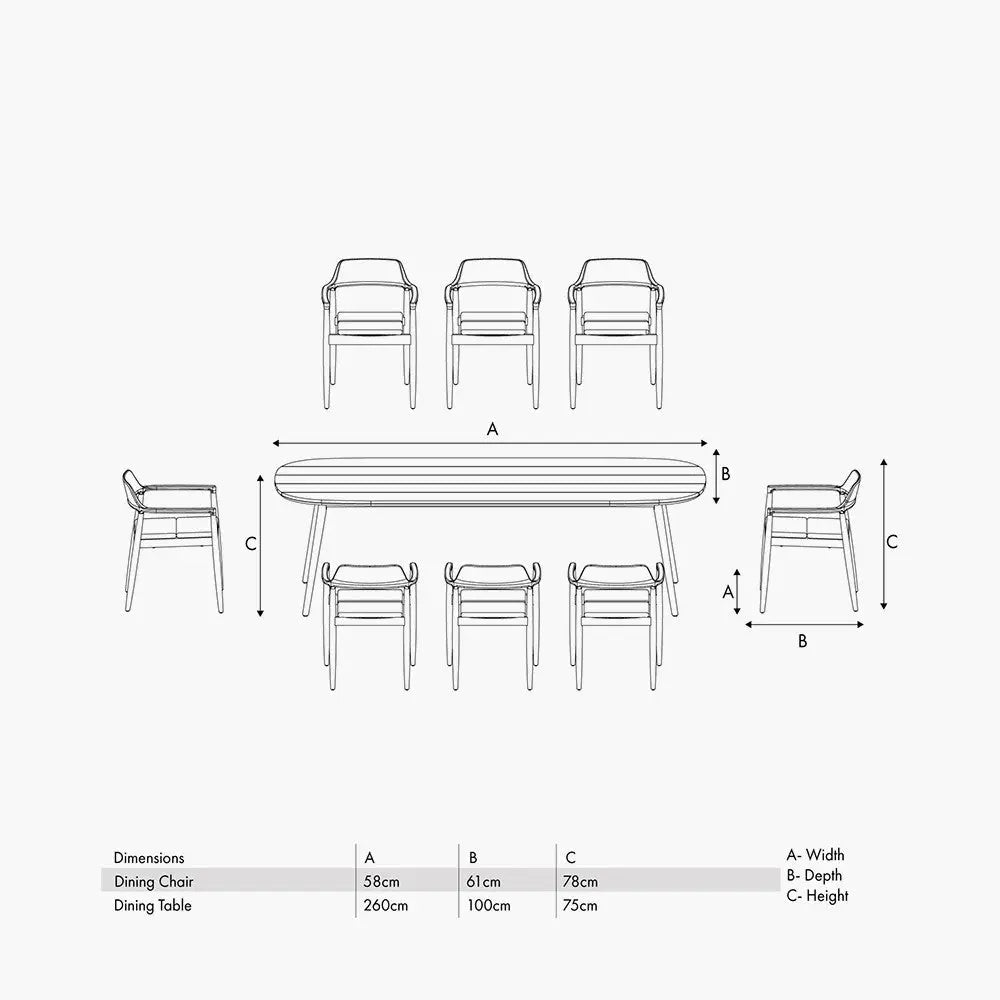 Salita Outdoor 8 Seater Dining Set in Natural Wood & Oatmeal - Pacific Lifestyle Outdoor Dining Sets