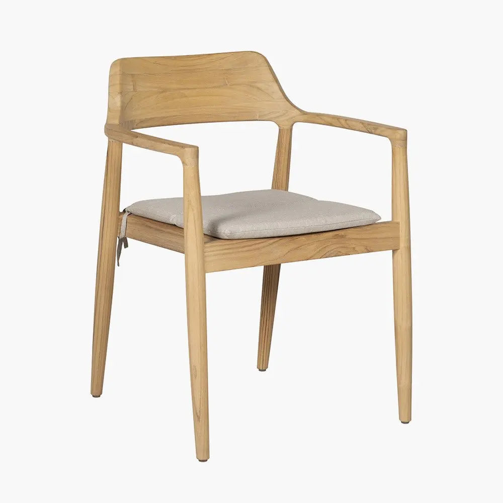 Salita Outdoor 8 Seater Dining Set in Natural Wood & Oatmeal - Pacific Lifestyle Outdoor Dining Sets