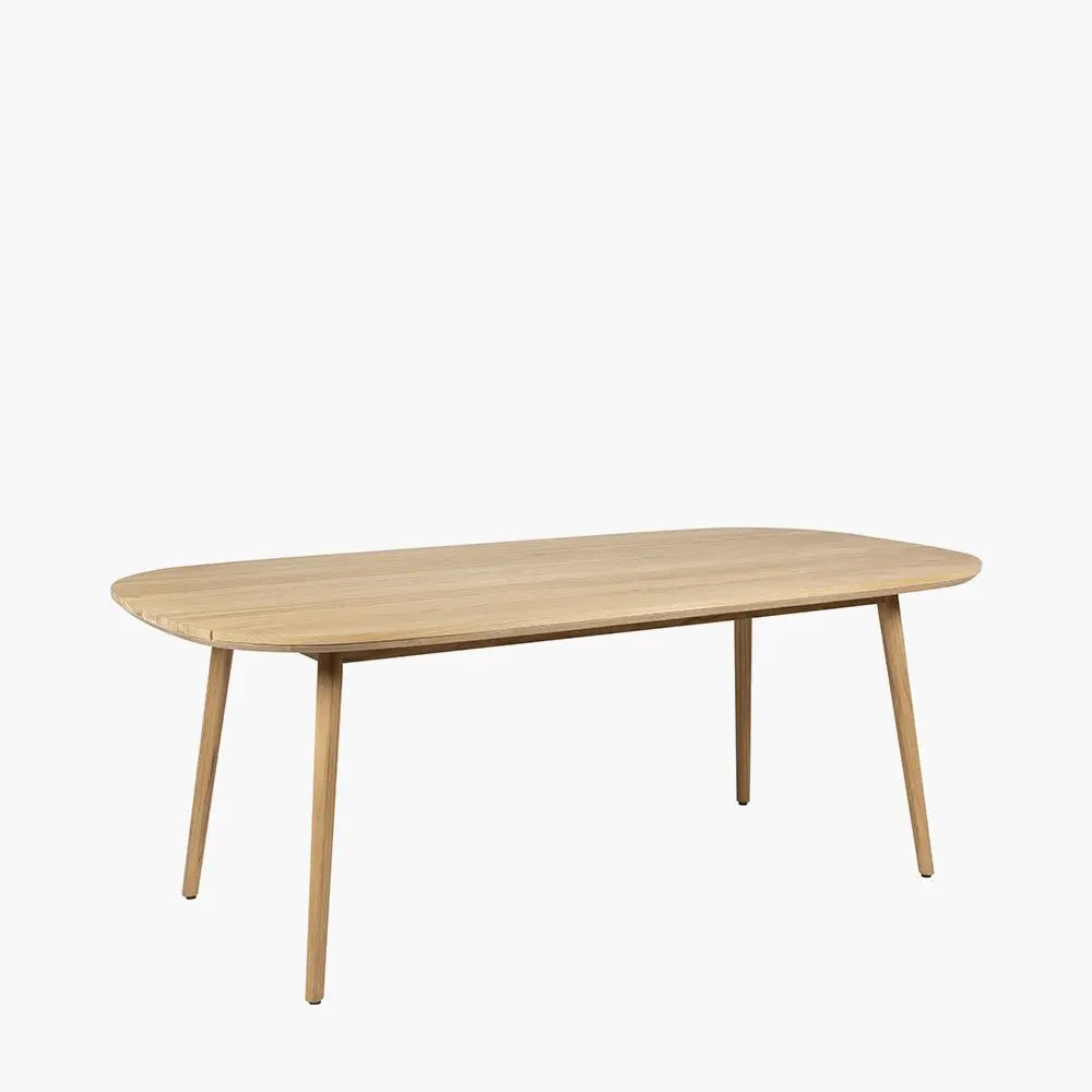 Salita Outdoor 8 Seater Dining Set in Natural Wood & Oatmeal - Pacific Lifestyle Outdoor Dining Sets