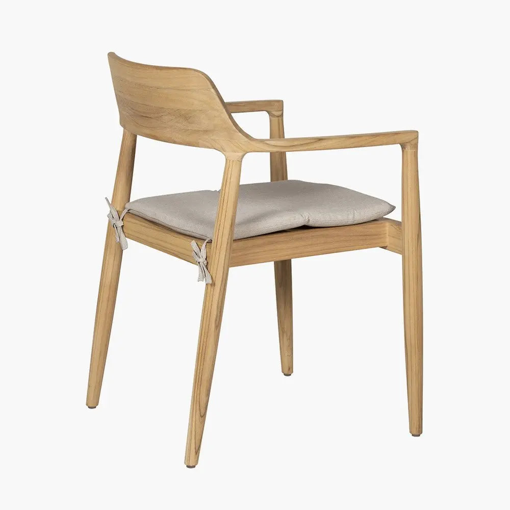 Salita Outdoor 8 Seater Dining Set in Natural Wood & Oatmeal - Pacific Lifestyle Outdoor Dining Sets