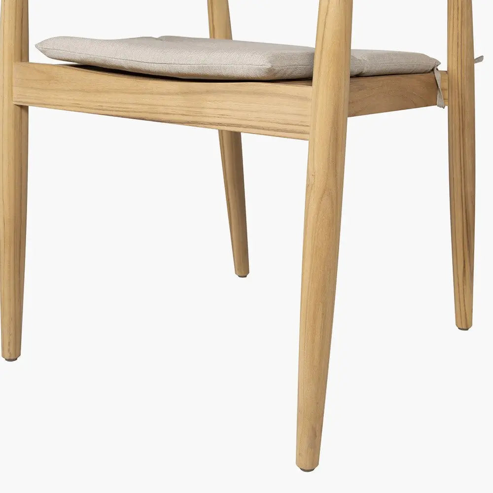 Salita Outdoor 8 Seater Dining Set in Natural Wood & Oatmeal - Pacific Lifestyle Outdoor Dining Sets