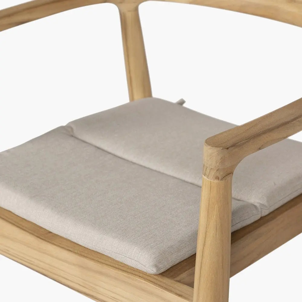 Salita Outdoor 8 Seater Dining Set in Natural Wood & Oatmeal - Pacific Lifestyle Outdoor Dining Sets