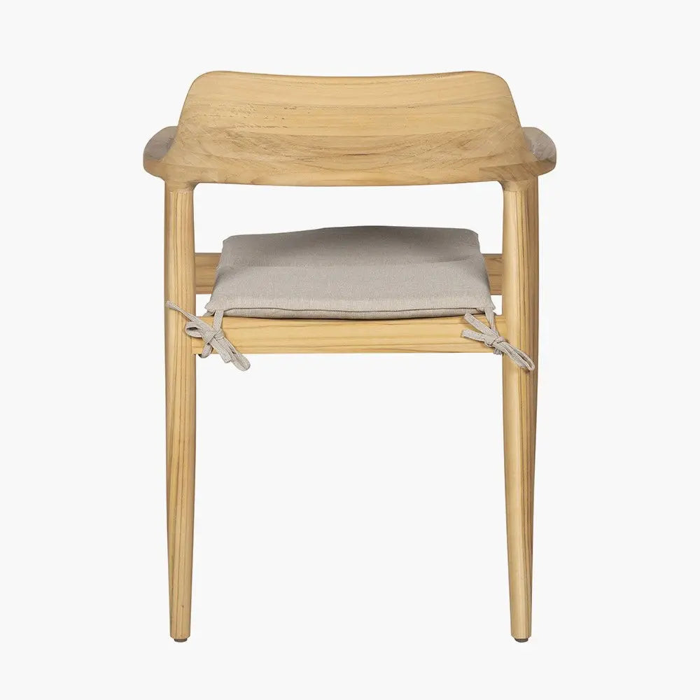 Salita Outdoor 8 Seater Dining Set in Natural Wood & Oatmeal - Pacific Lifestyle Outdoor Dining Sets