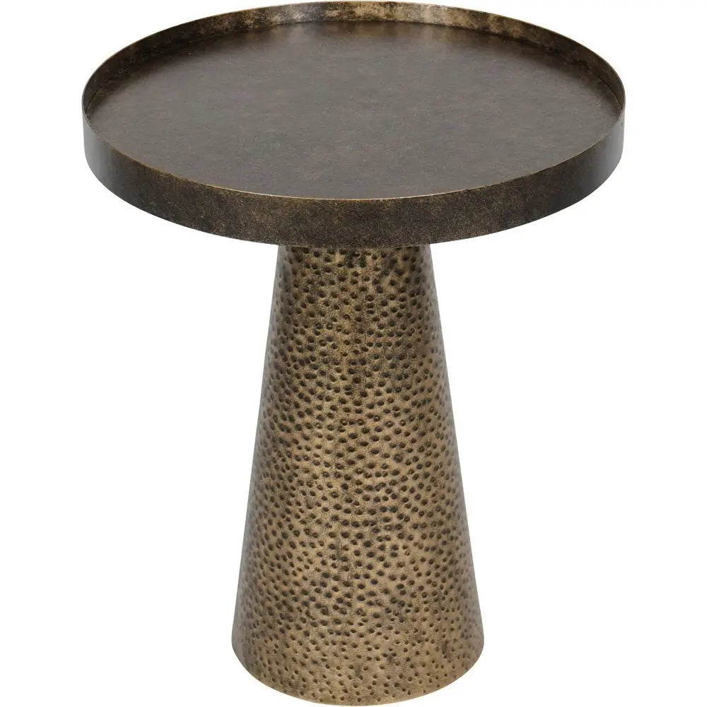 Samara Iron Side Table in Rustic Antique Gold
