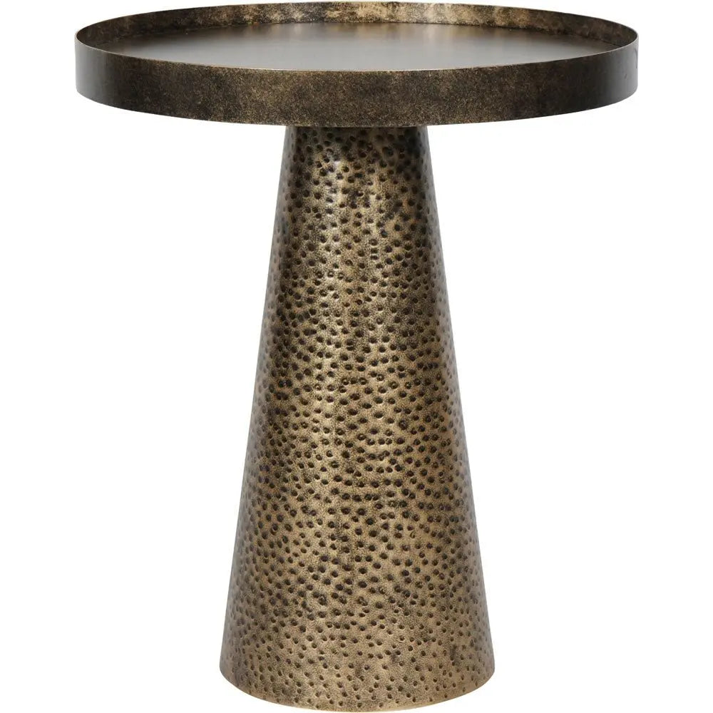 Samara Iron Side Table in Rustic Antique Gold