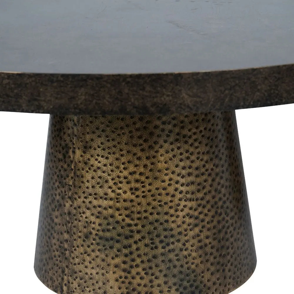 Samara Set of 2 Iron Coffee Tables in Rustic Antique Gold Coffee Table