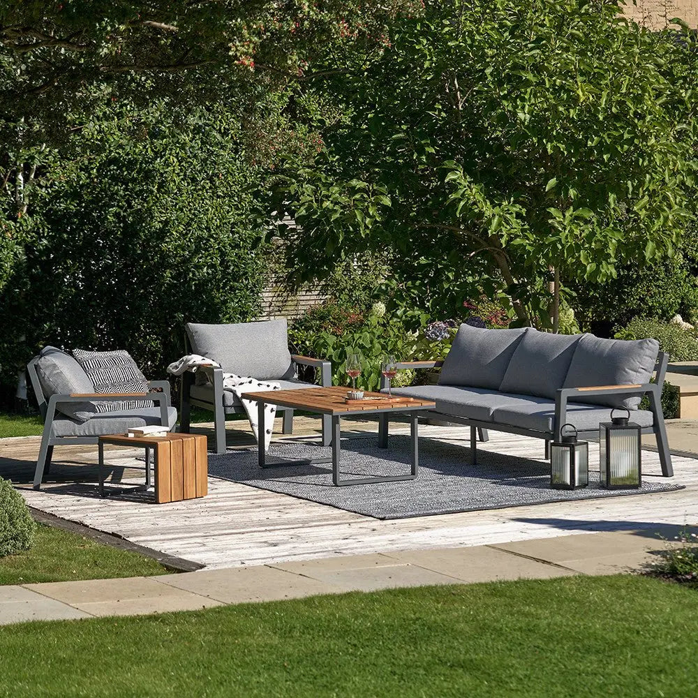 Stockholm Anthracite Outdoor Seating Set - Pacific Lifestyle Outdoor Lounge Sets