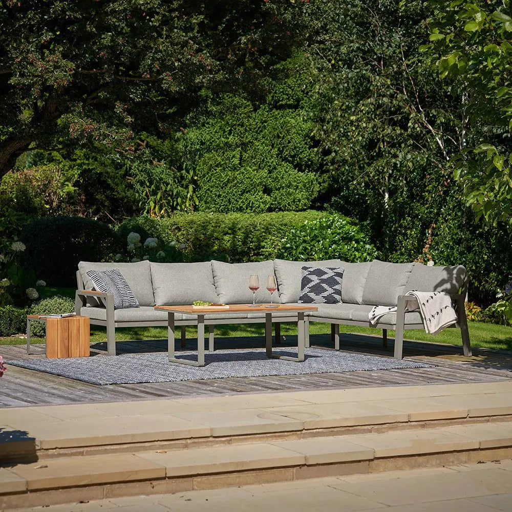 Stockholm Limestone Outdoor Corner Seating Set Pacific Lifestyle - Garden Furniture Outdoor Lounge Sets