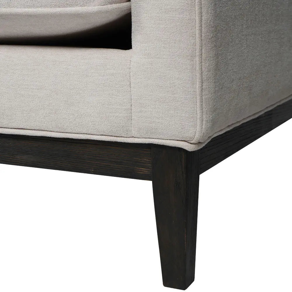 Theodorus Buttoned Sofa in Ivory Fabric 200cm