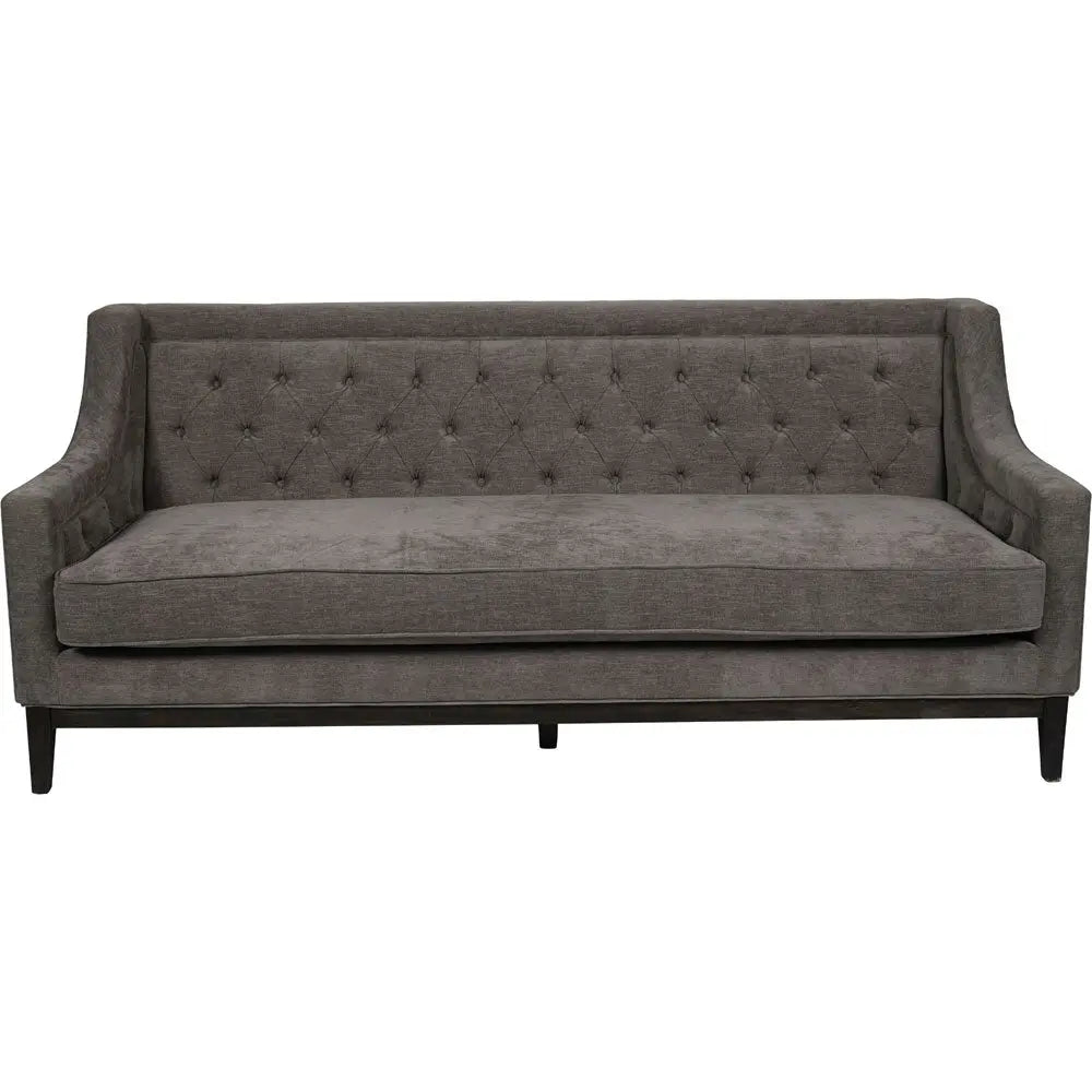 Theodorus Buttoned Sofa in Warm Grey Fabric 200cm