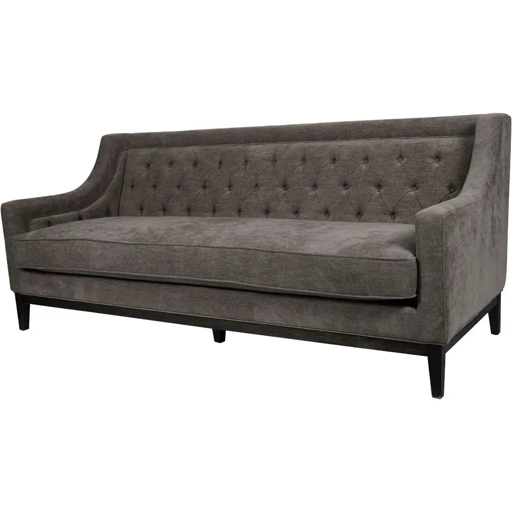 Theodorus Buttoned Sofa in Warm Grey Fabric 200cm