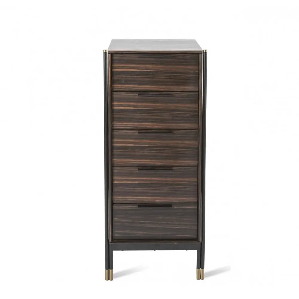 Twenty10 Design Bali Tallboy Narrow Chest - Ebony Nicholas John Interiors
