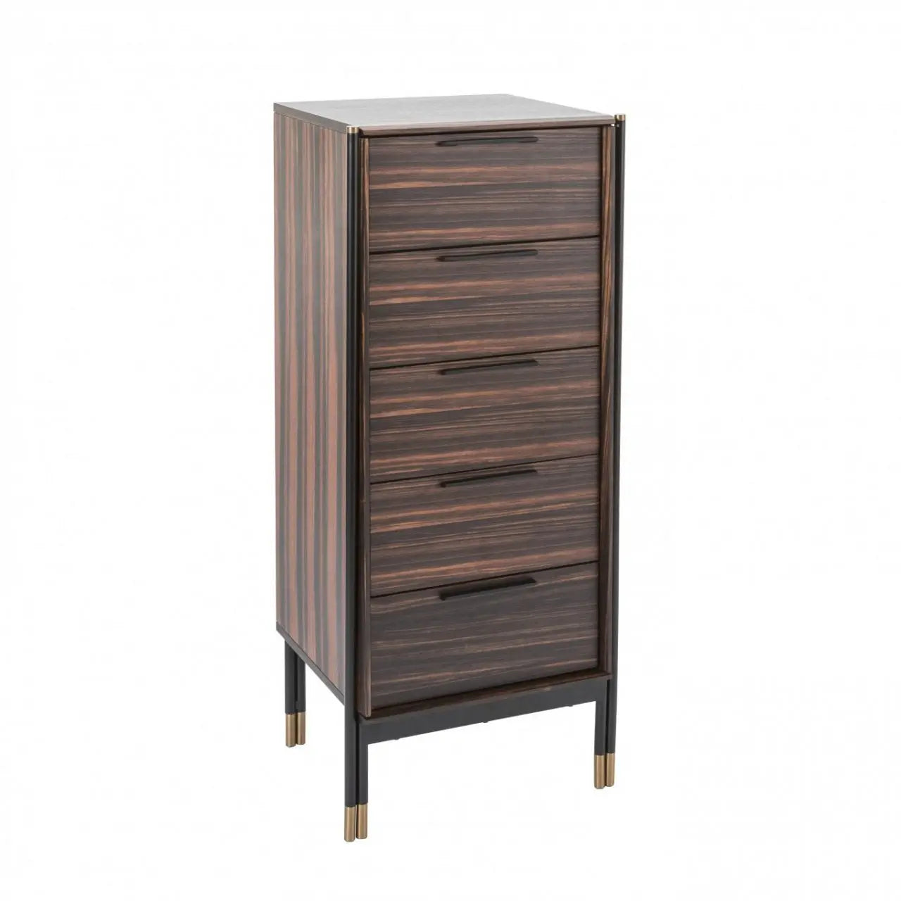 Twenty10 Design Bali Tallboy Narrow Chest - Ebony Nicholas John Interiors
