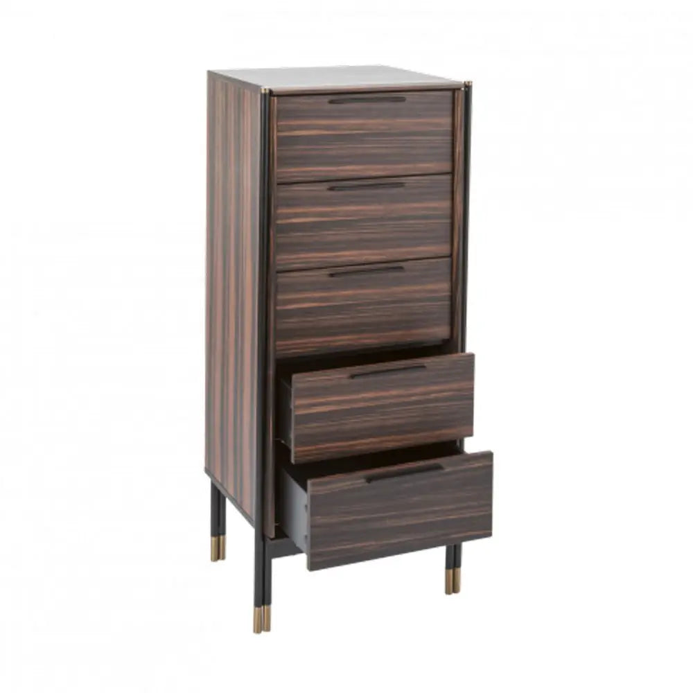 Twenty10 Design Bali Tallboy Narrow Chest - Ebony Nicholas John Interiors