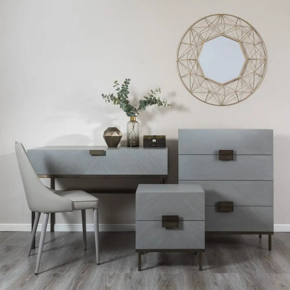Twenty10 Design Lilly 4 Drawer Chest - Grey Nicholas John Interiors