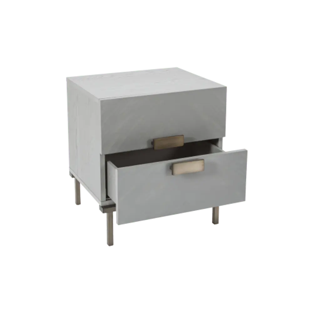 Twenty10 Design Lilly Bedside Table - Grey Nicholas John Interiors