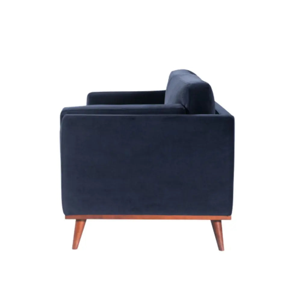 Twenty10 Design Mickey 2 Seat Sofa - Midnight Blue Velvet