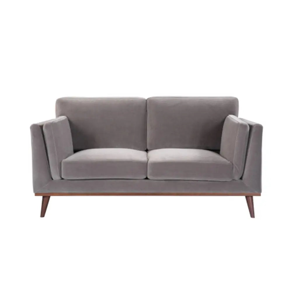 Twenty10 Design Mickey 2 Seat Sofa - Stone Grey Velvet