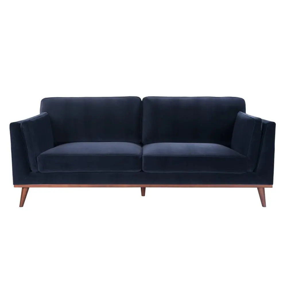 Twenty10 Design Mickey 3 Seat Sofa - Midnight Blue Velvet