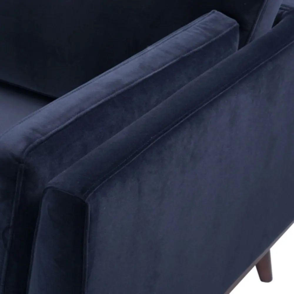 Twenty10 Design Mickey 3 Seat Sofa - Midnight Blue Velvet
