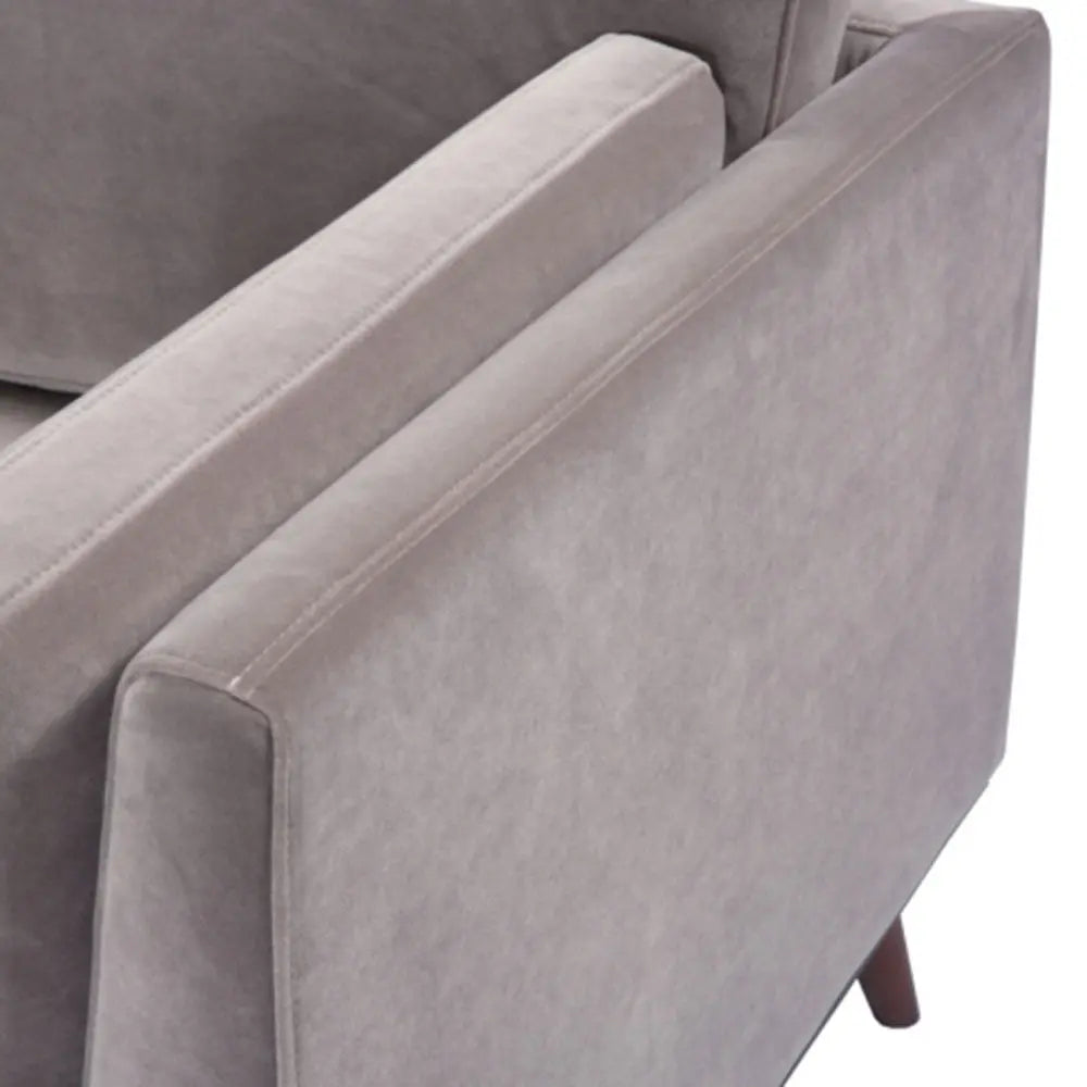 Twenty10 Design Mickey 3 Seat Sofa - Stone Grey Velvet