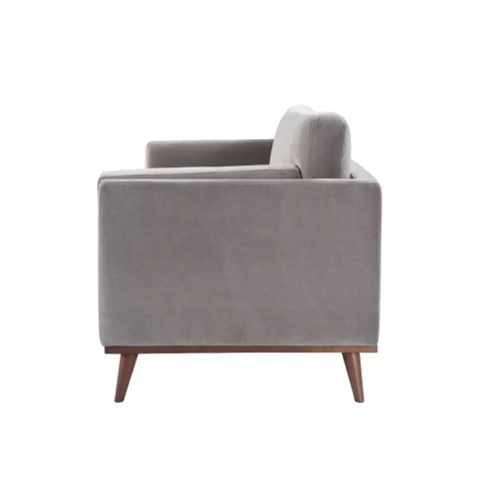 Twenty10 Design Mickey 3 Seat Sofa - Stone Grey Velvet