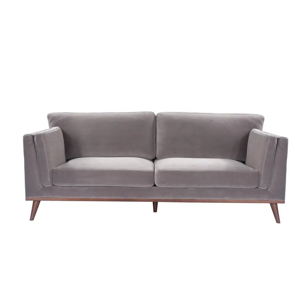 Twenty10 Design Mickey 3 Seat Sofa - Stone Grey Velvet