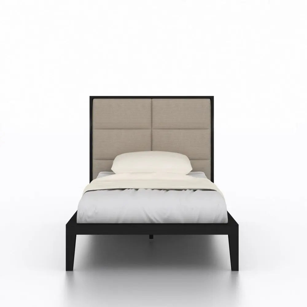 Twenty10 Design Orchid Bed in Wenge with Beige Fabric - Single