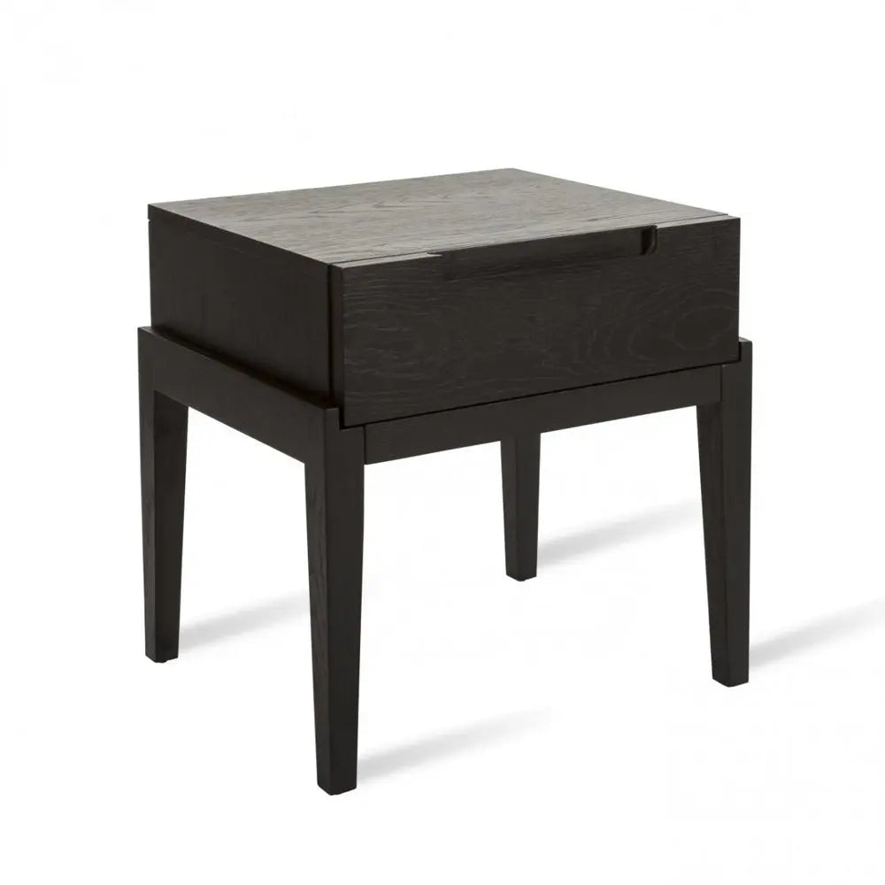 Twenty10 Design Orchid Bedside Single Drawer - Black Bedside Table