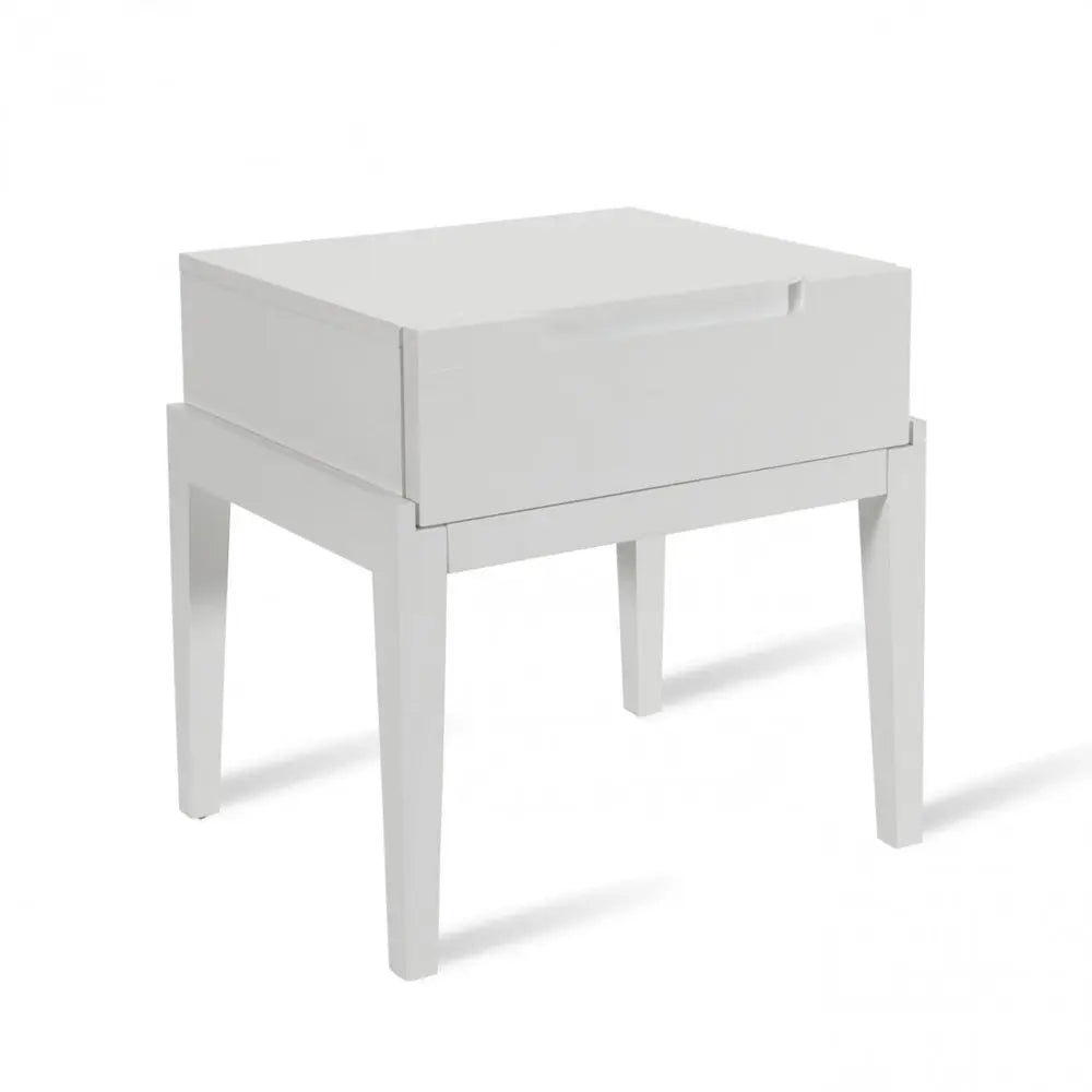 Twenty10 Design Orchid Bedside Single Drawer - White Bedside Table