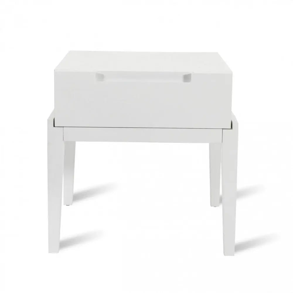Twenty10 Design Orchid Bedside Single Drawer - White Bedside Table