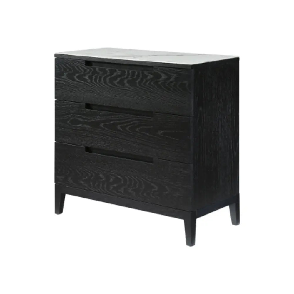 Twenty10 Design Orchid Marble 3 Drawer Chest - Black Chest of Drawers