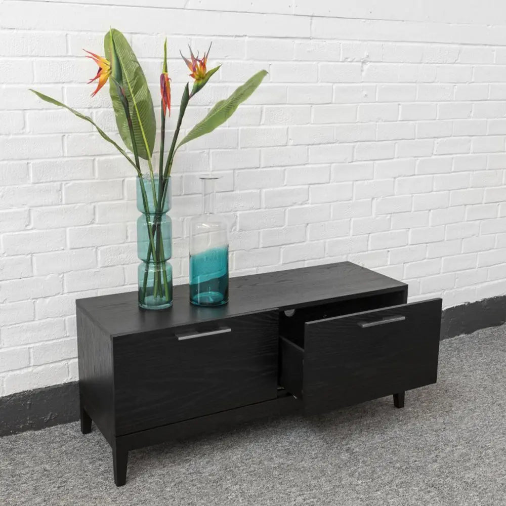 Twenty10 Design Peony TV Unit - Wenge (Black Stained Oak)