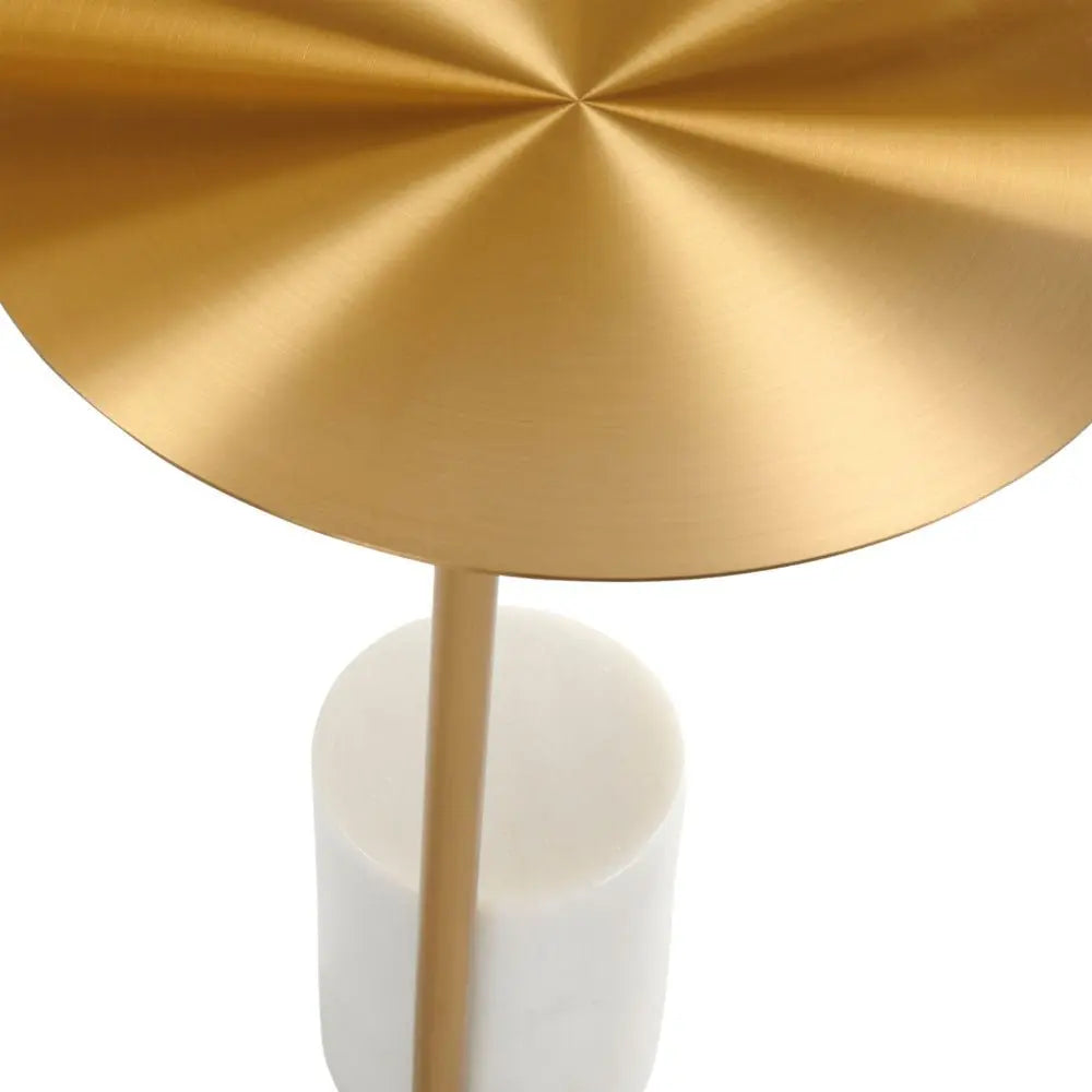 Twenty10 Design Violet Lamp Table - Gold and White Marble