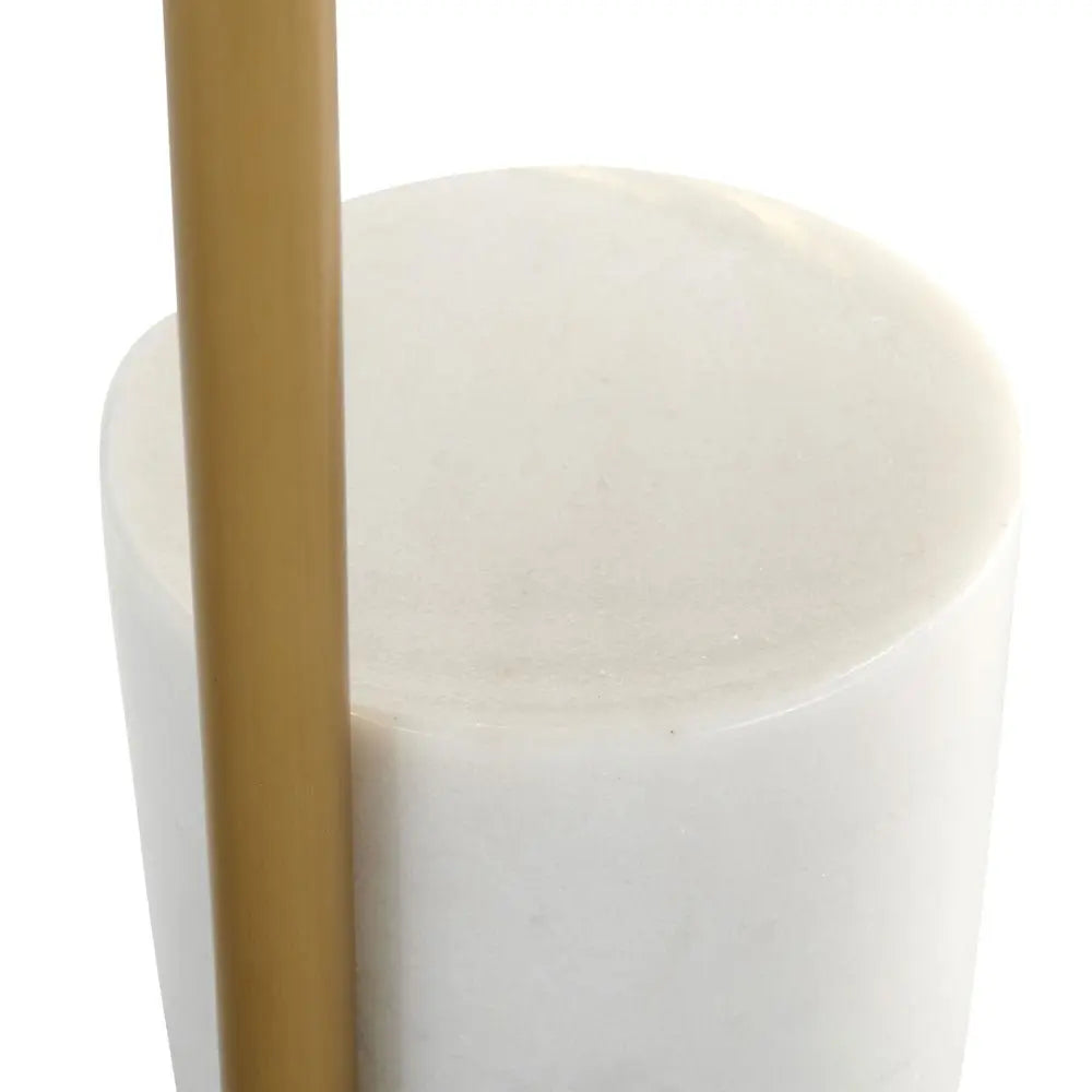 Twenty10 Design Violet Lamp Table - Gold and White Marble