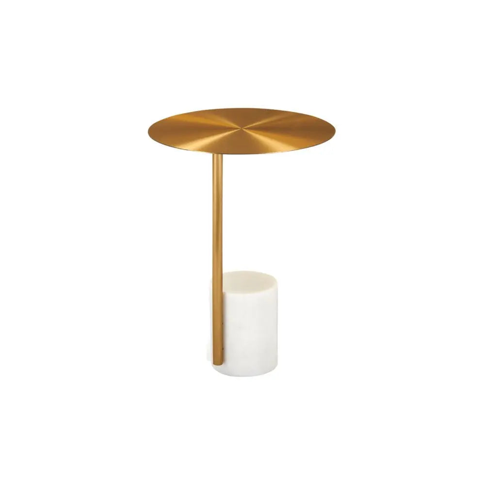 Twenty10 Design Violet Lamp Table - Gold and White Marble