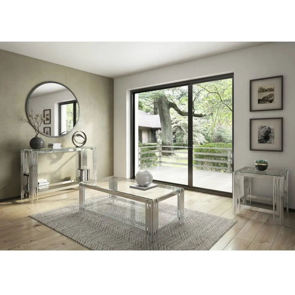 Vasa Clear Glass Console Table Console Table