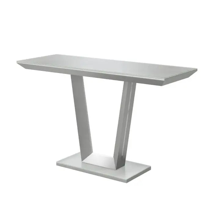 Vienna Tempered Matt Glass Console Table - Grey Console Table