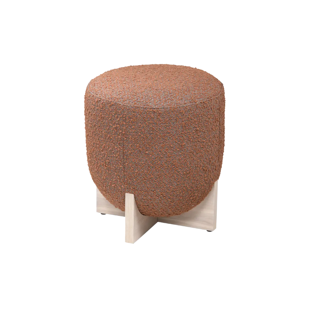 Twenty10 Design Whisper Round Stool in Burnt Orange and White Wash  Nicholas John Interiors