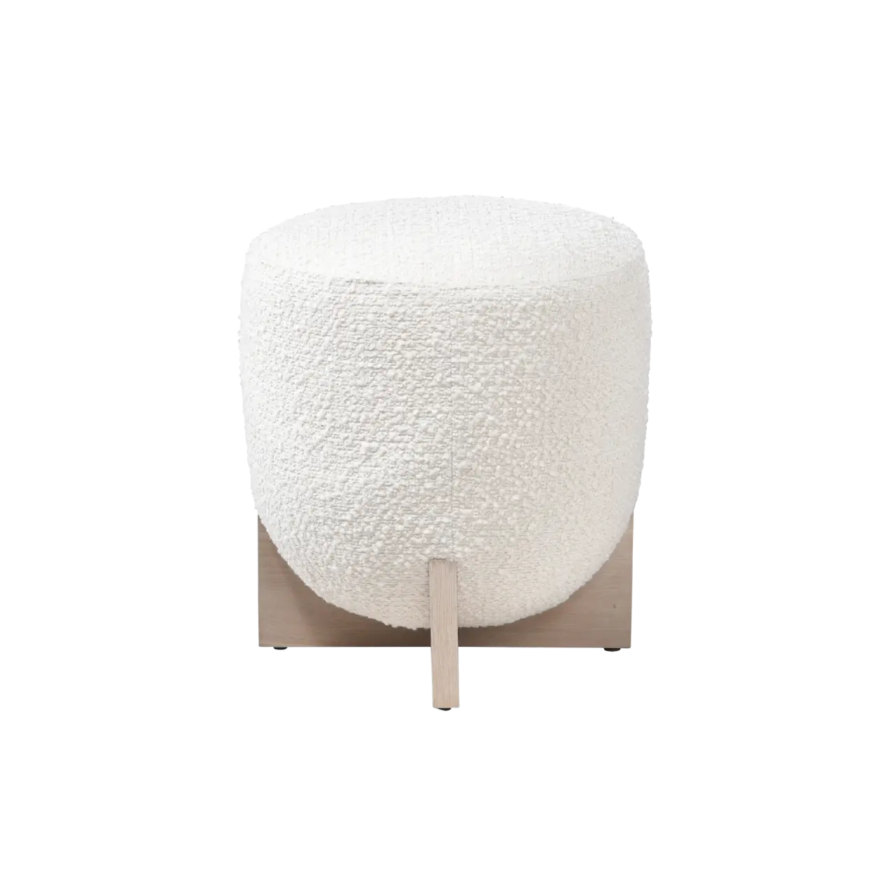 Twenty10 Design Whisper Round Stool in Ivory and White Wash  Nicholas John Interiors