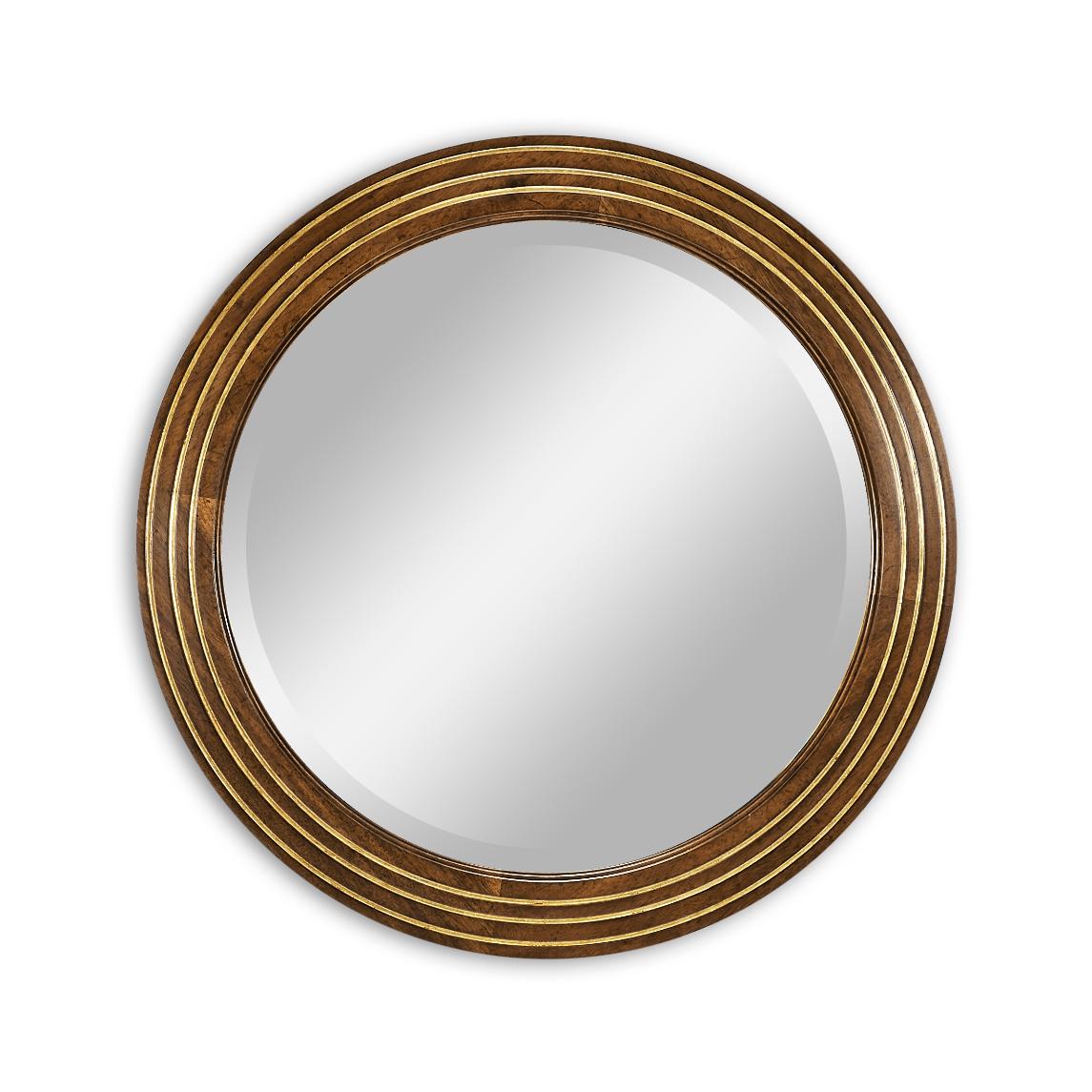 Jonathan Charles Circular Stepped Surround Mirror (Small Plain Glass)