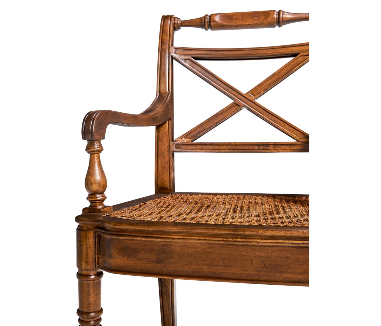 Jonathan Charles Dining Armchair Monarch with Cross Frame