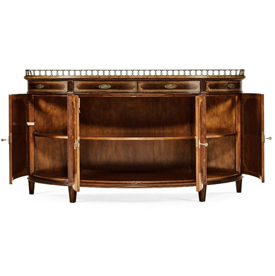 Jonathan Charles Large Mahogany Demilune Sideboard