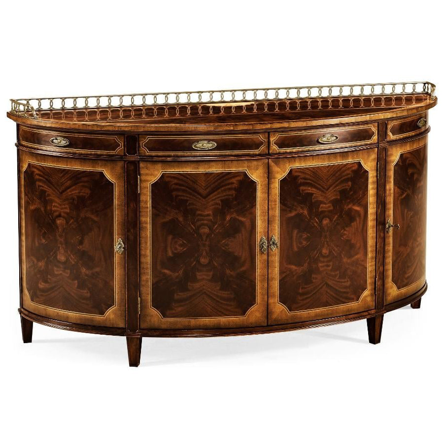 Jonathan Charles Large Mahogany Demilune Sideboard