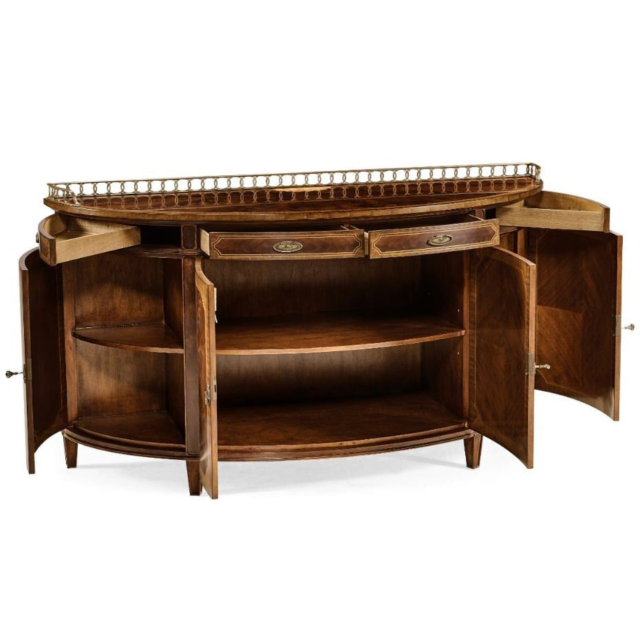 Jonathan Charles Large Mahogany Demilune Sideboard