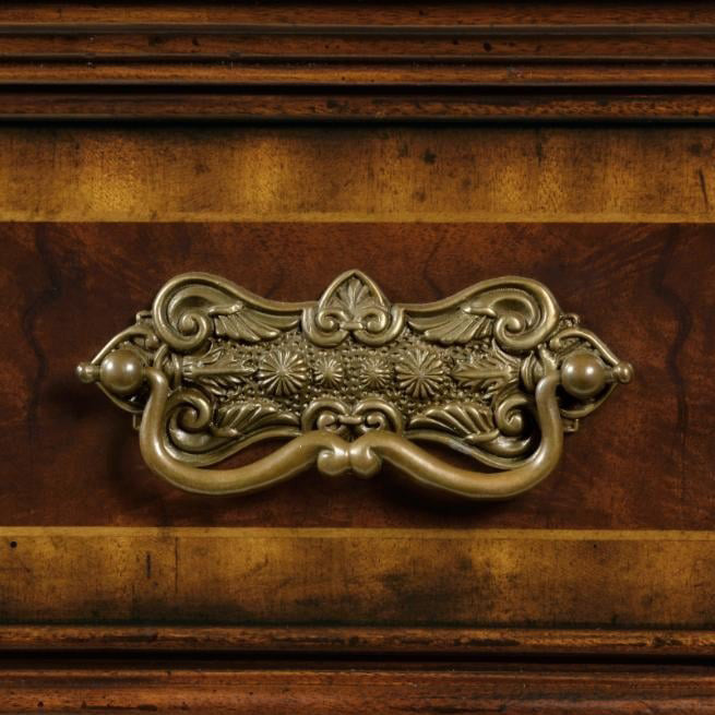 Jonathan Charles Serpentine Architrave Mahogany China Cabinet