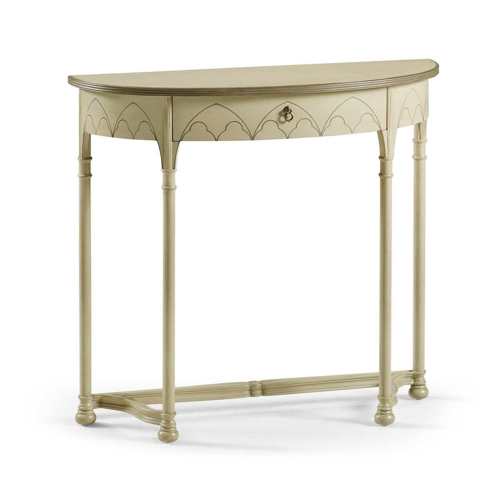 Jonathan Charles Streamer Gothic Painted Console Table